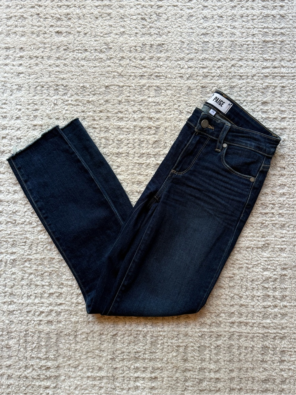PAIGE $239 Verdugo Ankle Dark Blue High-Rise Skinny Jeans - Picture 2 of 8